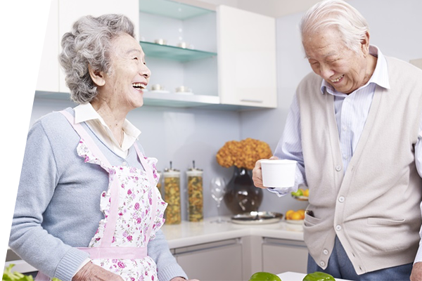 Healthy elderly coupple